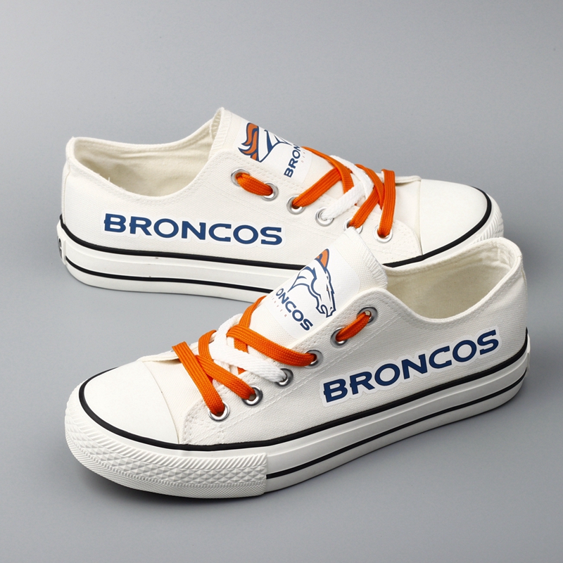 Women's Denver Broncos Repeat Print Low Top Sneakers 002